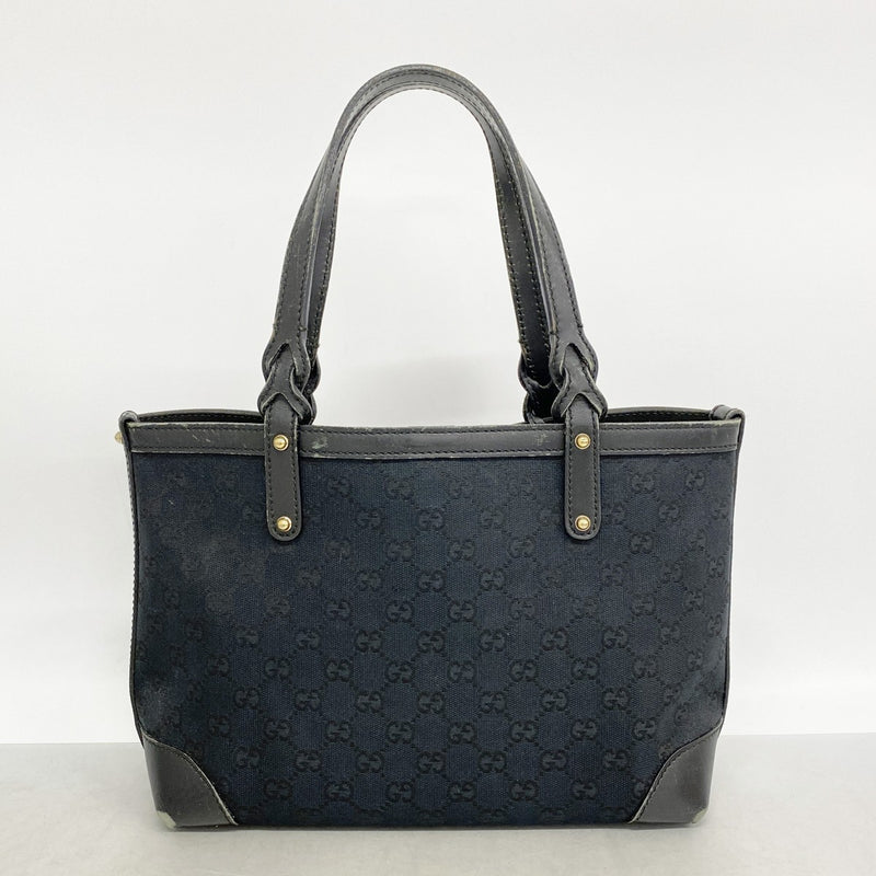 【6gd4643-k】グッチ トートバッグ GGキャンバス 269878 キャンバス ブラック シャンパンゴールド金具【中古】レディース