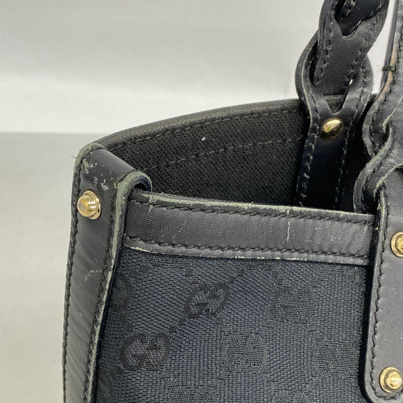 【6gd4643-k】グッチ トートバッグ GGキャンバス 269878 キャンバス ブラック シャンパンゴールド金具【中古】レディース
