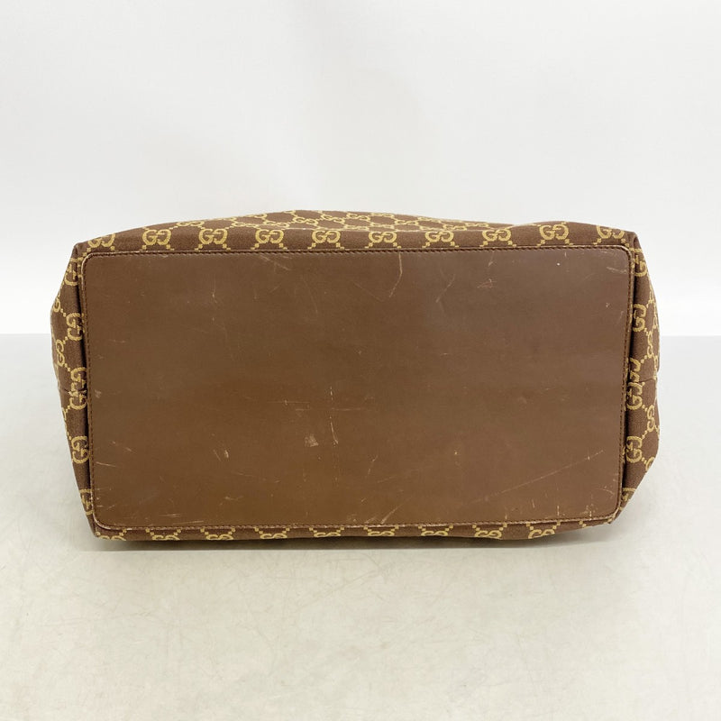 【6gd4644-k】グッチ トートバッグ 002 1097 キャンバス ブラウン シャンパンゴールド金具【中古】レディース