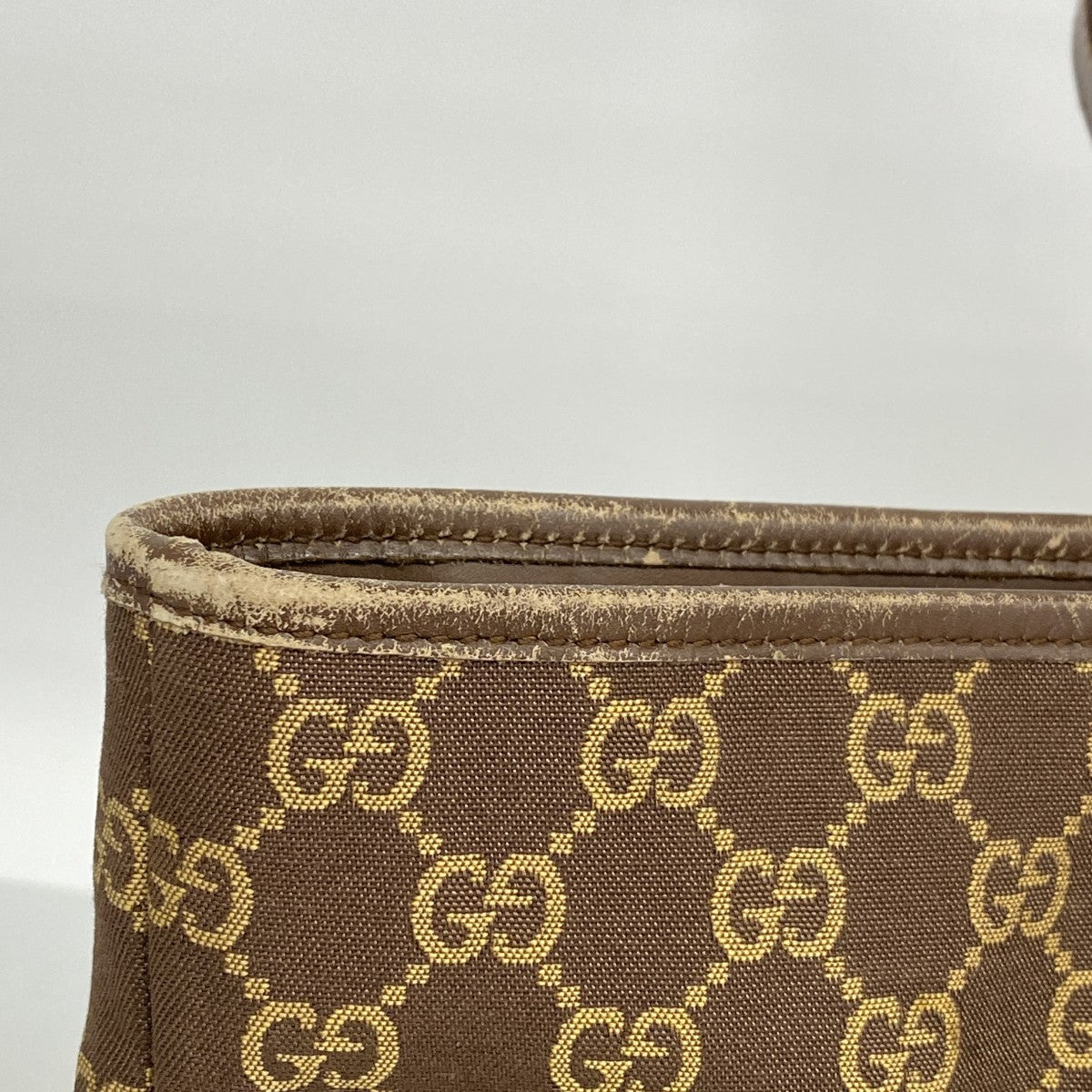 【6gd4644-k】グッチ トートバッグ 002 1097 キャンバス ブラウン シャンパンゴールド金具【中古】レディース