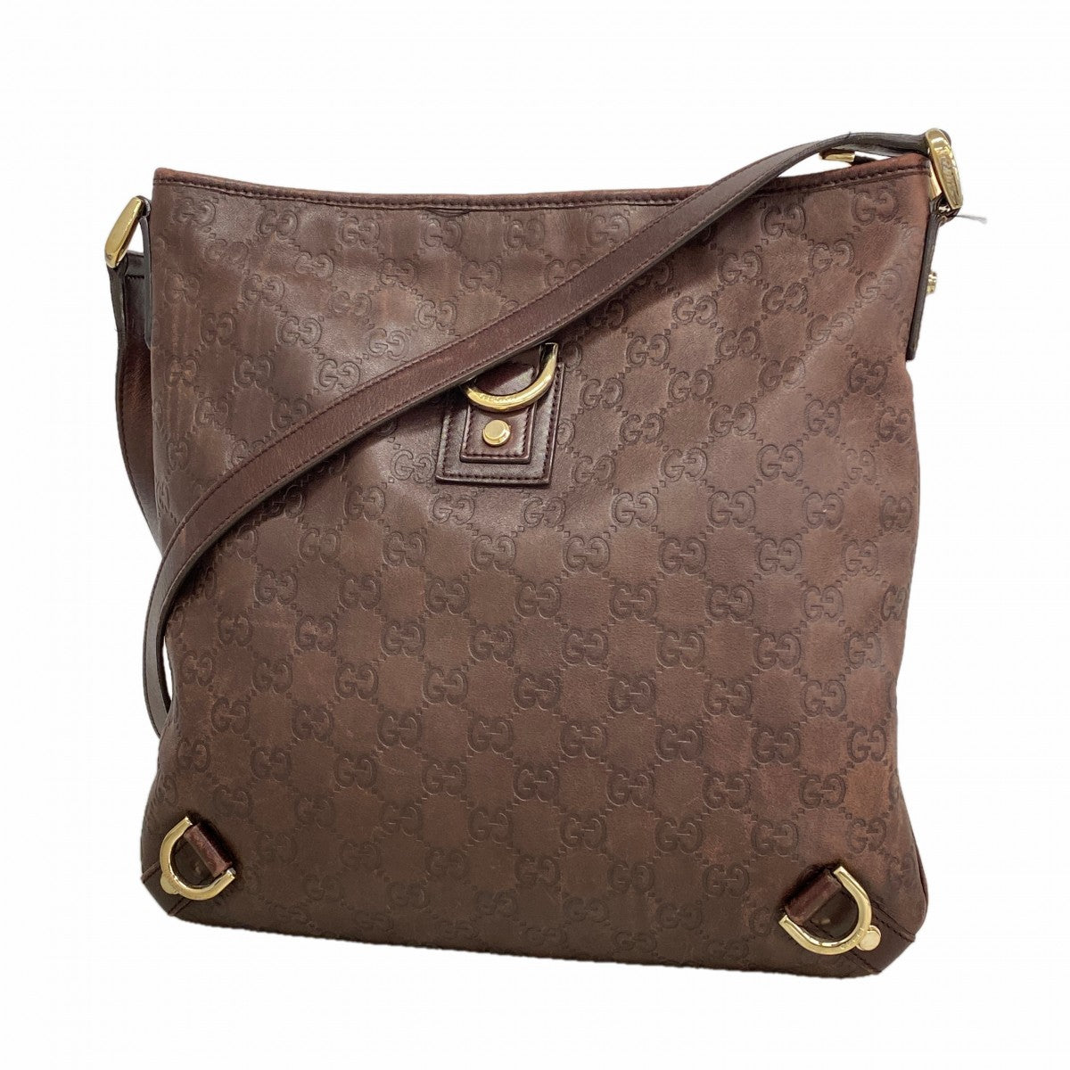 【6gd4646-k】グッチ ショルダーバッグ グッチシマ 131326 レザー ブラウン シャンパンゴールド金具【中古】レディース