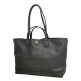 【6gd4647-k】グッチ トートバッグ GGマーモント 739730 レザー ブラック ゴールド金具 2wayバッグ【中古】レディース