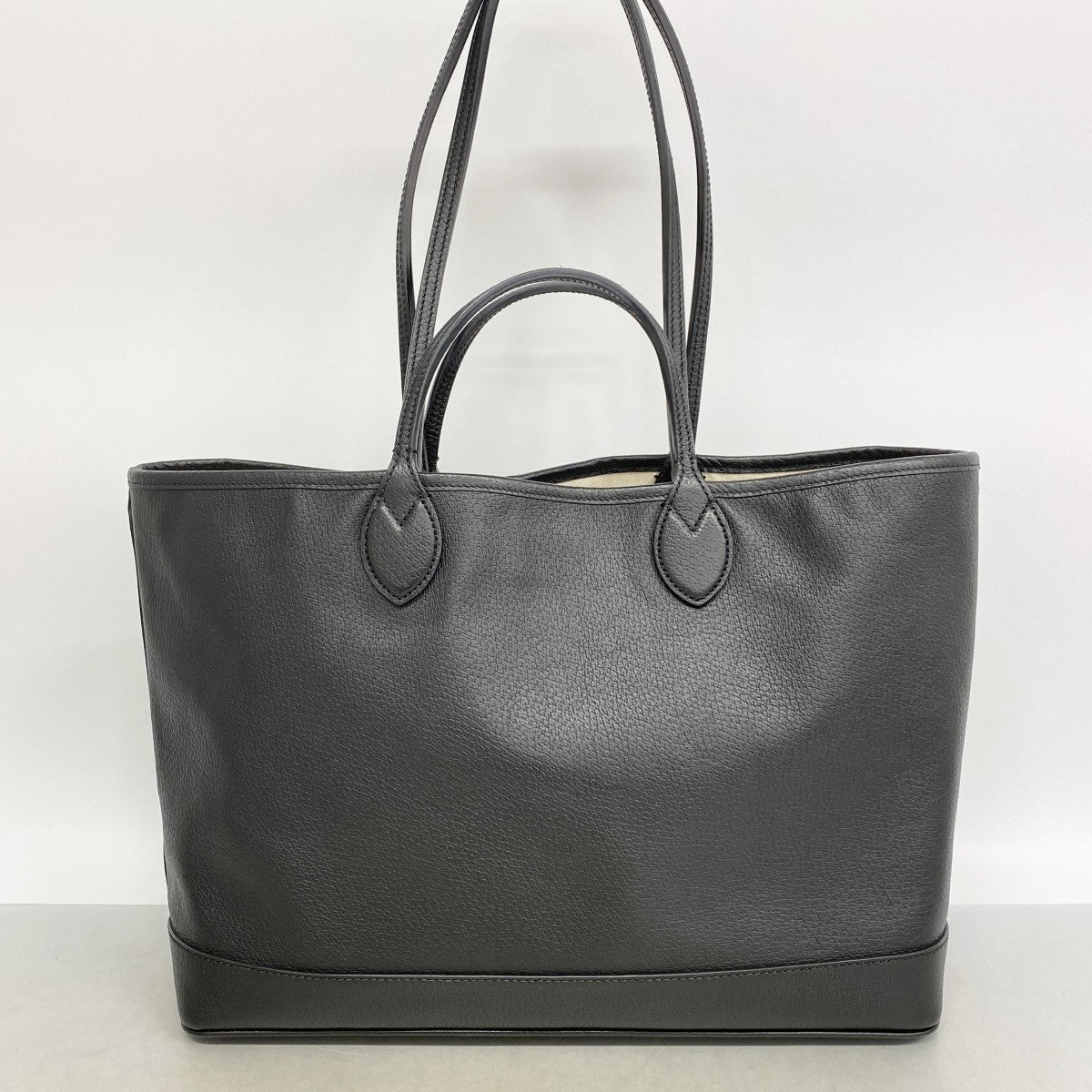 【6gd4647-k】グッチ トートバッグ GGマーモント 739730 レザー ブラック ゴールド金具 2wayバッグ【中古】レディース