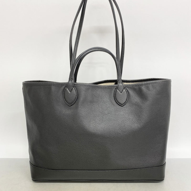 【6gd4647-k】グッチ トートバッグ GGマーモント 739730 レザー ブラック ゴールド金具 2wayバッグ【中古】レディース