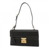 【6gd4648-k】グッチ ショルダーバッグ 001 4214 レザー ブラック シャンパンゴールド金具【中古】レディース