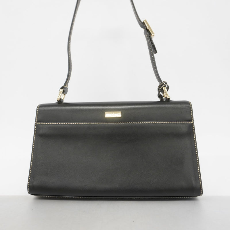【6gd4648-k】グッチ ショルダーバッグ 001 4214 レザー ブラック シャンパンゴールド金具【中古】レディース