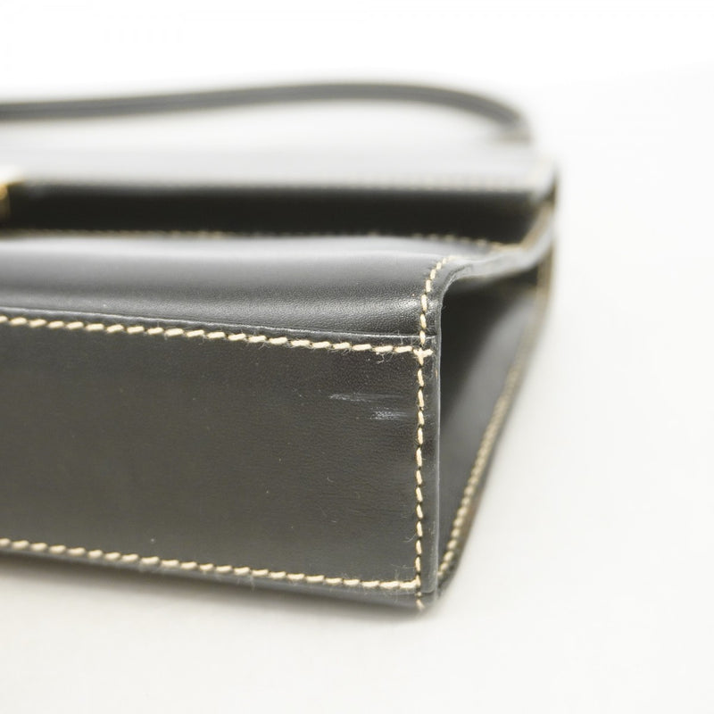 【6gd4648-k】グッチ ショルダーバッグ 001 4214 レザー ブラック シャンパンゴールド金具【中古】レディース