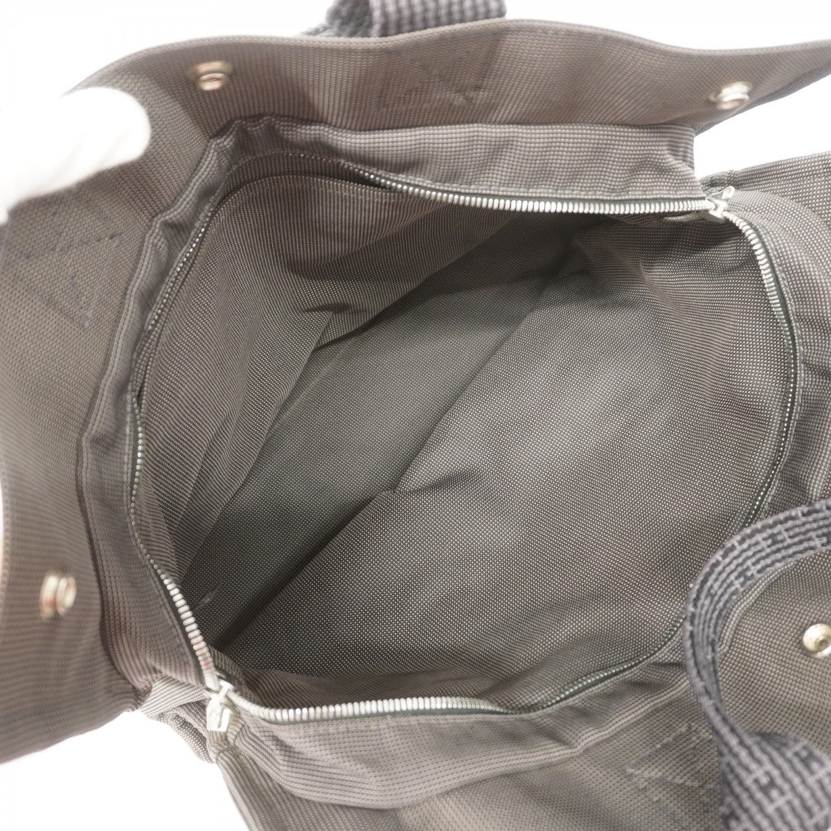 【6gd4650-k】エルメス トートバッグ エールラインMM キャンバス グレー シルバー金具【中古】レディース