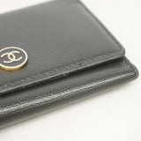 【6gd4657-k】シャネル キーケース ココボタン キャビアスキン ブラック ゴールド金具【中古】レディース