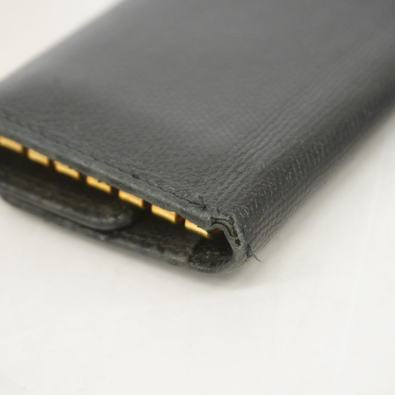 【6gd4657-k】シャネル キーケース ココボタン キャビアスキン ブラック ゴールド金具【中古】レディース