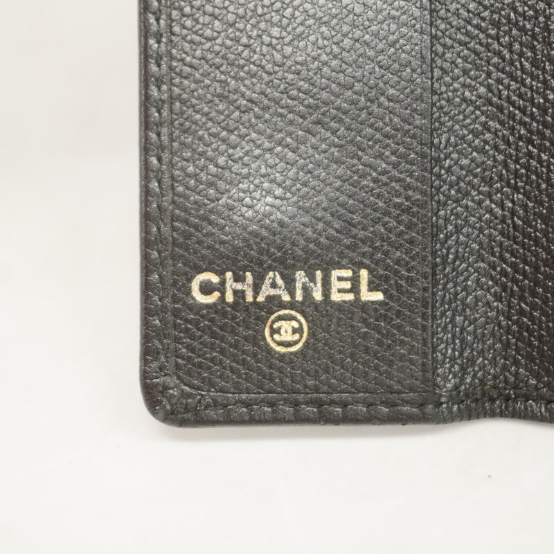 【6gd4657-k】シャネル キーケース ココボタン キャビアスキン ブラック ゴールド金具【中古】レディース
