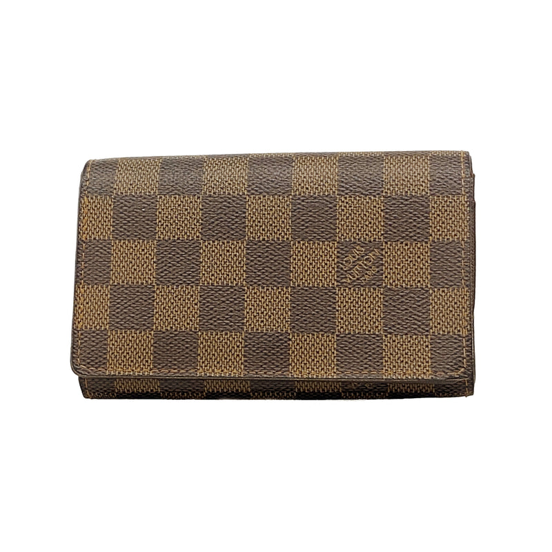 【6gd4662】ルイヴィトン 財布 ダミエ ポルトモネビエトレゾール M61730 エベヌ【中古】レディース
