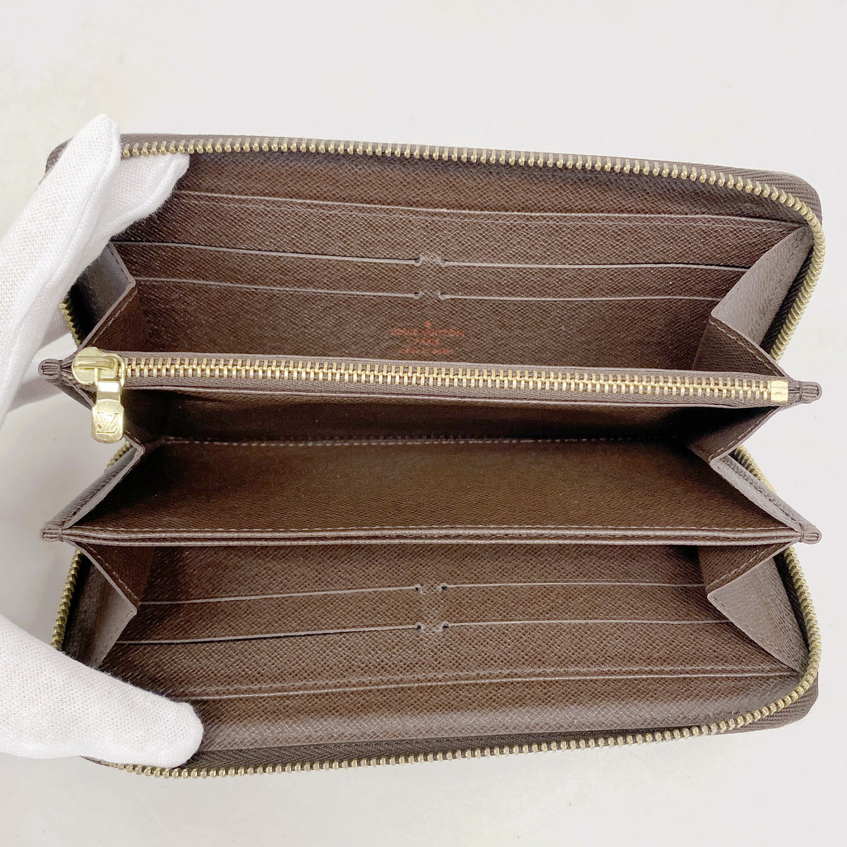 【6gd4664】ルイヴィトン 長財布 ダミエ ジッピーウォレット N60015 エベヌ【中古】メンズ レディース ユニセックス