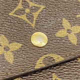 【6gd4667】ルイヴィトン 長財布 モノグラム ポシェットポルトモネクレディ M61723 ブラウン【中古】レディース