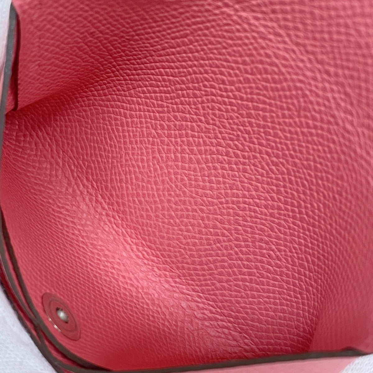 【6gd4689】エルメス コインケース カルヴィデュオ ヴォーエプソン ローズアザレ シルバー金具 K刻印【中古】レディース