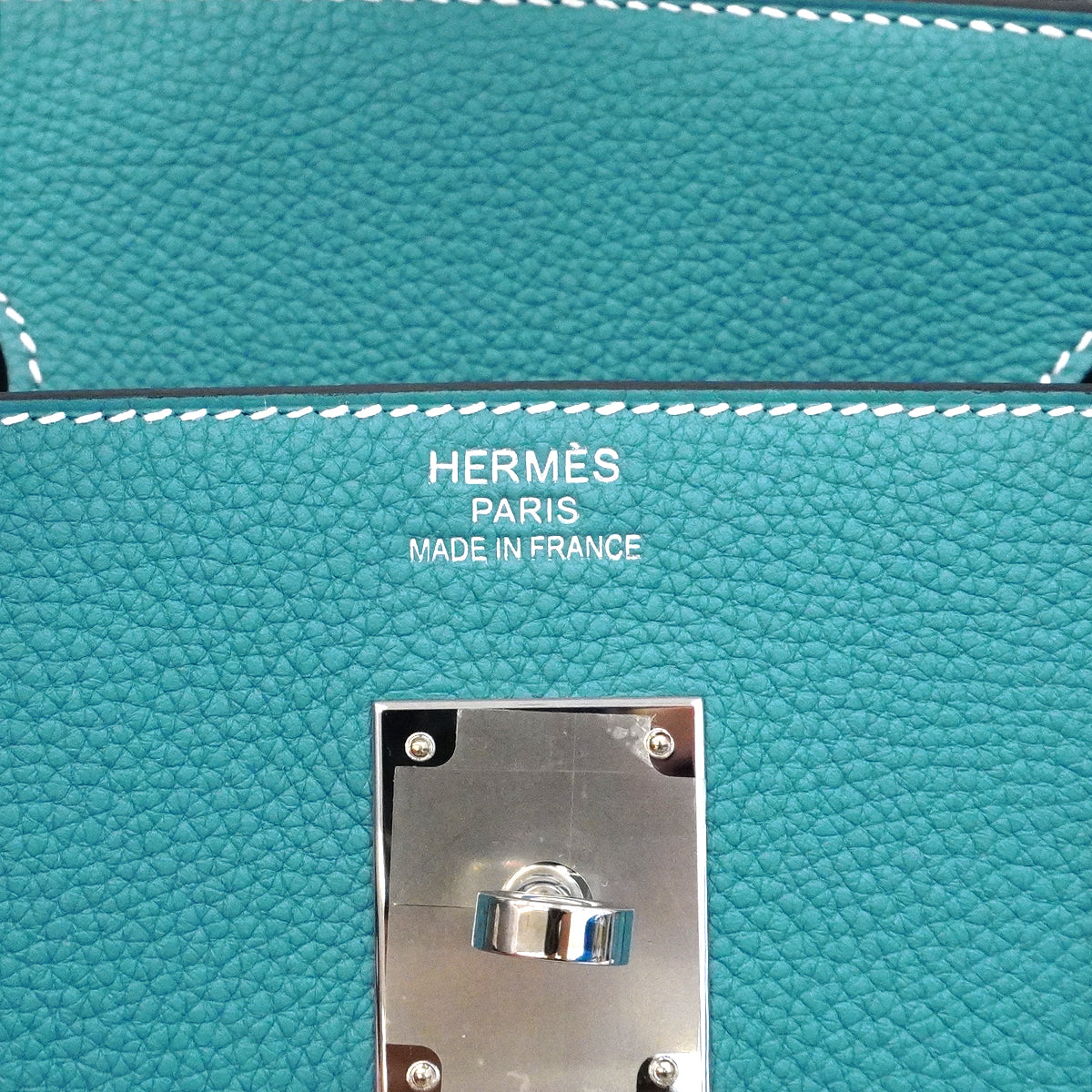 【6gd4690-g】エルメス ハンドバッグ バーキン40 トゴ ブルージーン シルバー金具 W刻印【中古】レディース
