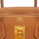 【6gd4691-g】エルメス ハンドバッグ バーキン30 トゴ ゴールド ゴールド金具 □R刻印【中古】レディース