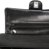 【6gd4693-h】シャネル ショルダーバッグ マトラッセ Wフラップ Wチェーン ラムスキン ブラック シルバー金具【中古】レディース