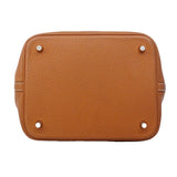 【6gd4698】エルメス ハンドバッグ ピコタンロックMM トリヨンクレマンス ゴールド シルバー金具 A刻印【中古】レディース