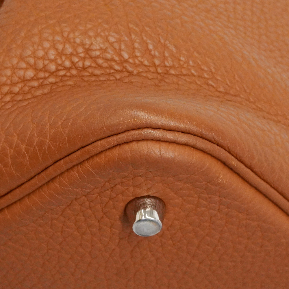 【6gd4698】エルメス ハンドバッグ ピコタンロックMM トリヨンクレマンス ゴールド シルバー金具 A刻印【中古】レディース