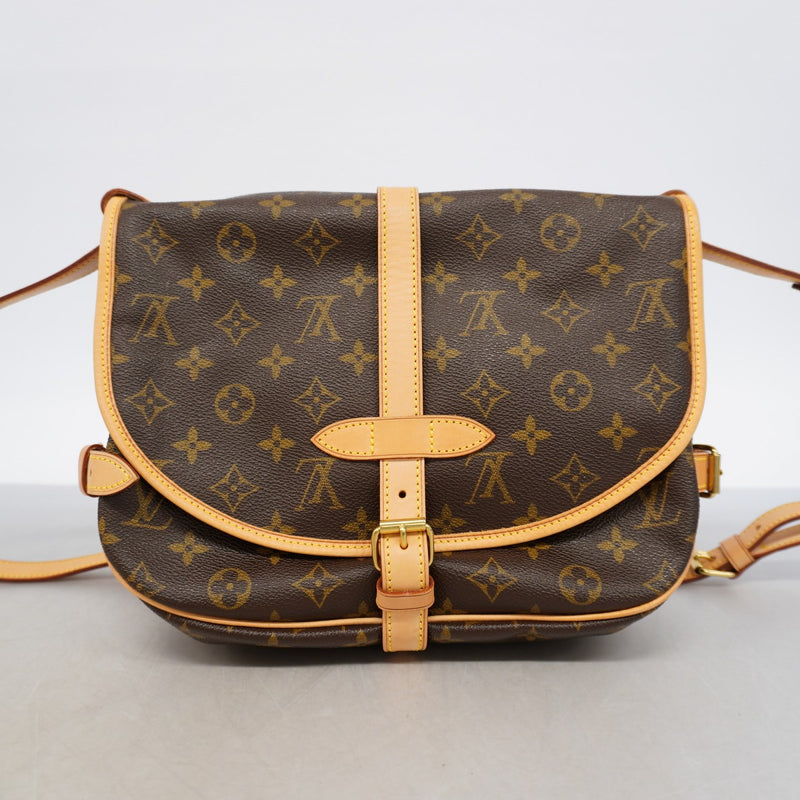 【6gd4705】ルイヴィトン ショルダーバッグ モノグラム ソミュール30 M42256 ブラウン【中古】レディース