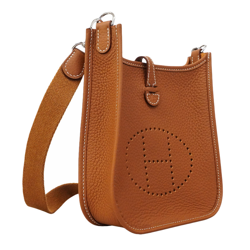 【6gd4709】エルメス ショルダーバッグ エヴリンTPM トリヨンクレマンス ゴールド シルバー金具 K刻印【中古】レディース