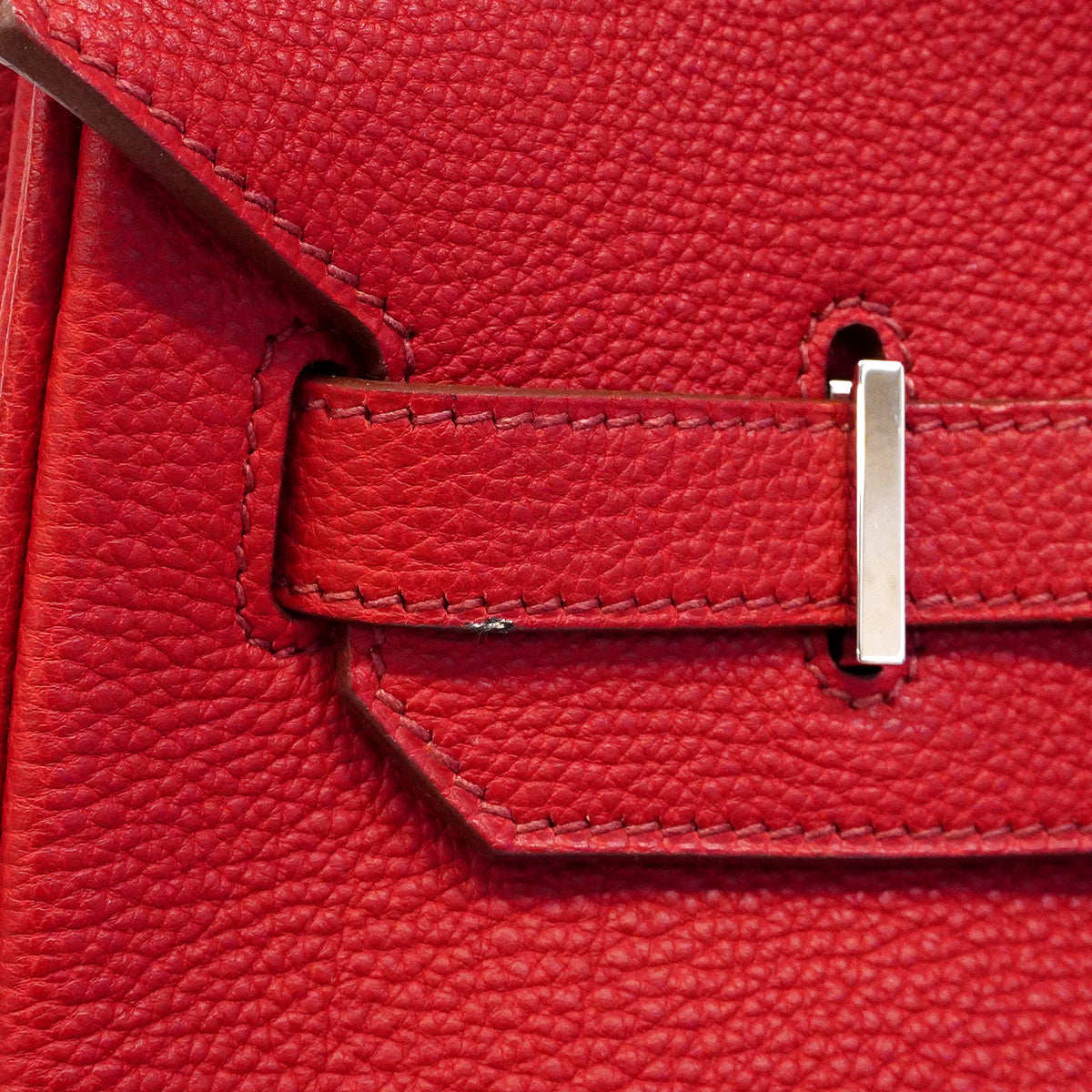 【6gd4710】エルメス ハンドバッグ バーキン35 トゴ ルージュカザック シルバー金具 □M刻印【中古】レディース
