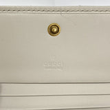 【6gd4714-k】グッチ 財布 GGマーモント 466492 レザー グレー ゴールド金具【中古】レディース