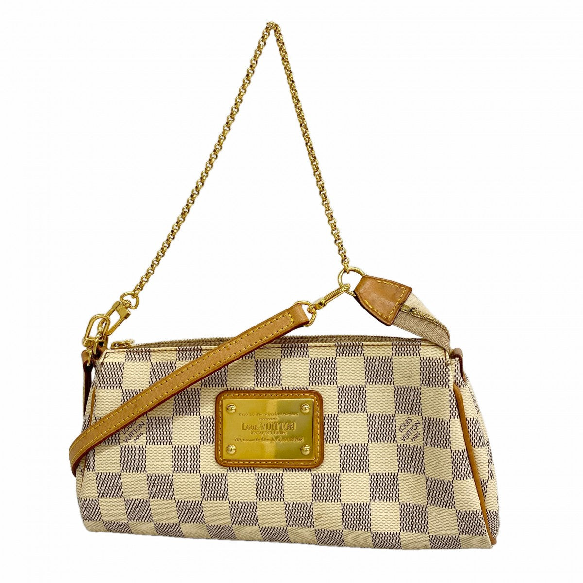 【6gd4720-k】ルイヴィトン ハンドバッグ ダミエ・アズール エヴァ N55214 ホワイト 2wayバッグ【中古】レディース