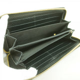 【6gd4725-k】グッチ 長財布 GGマーモント/GGスプリーム 456117 レザー PVC ブラック ブラウン ゴールド金具【中古】レディース