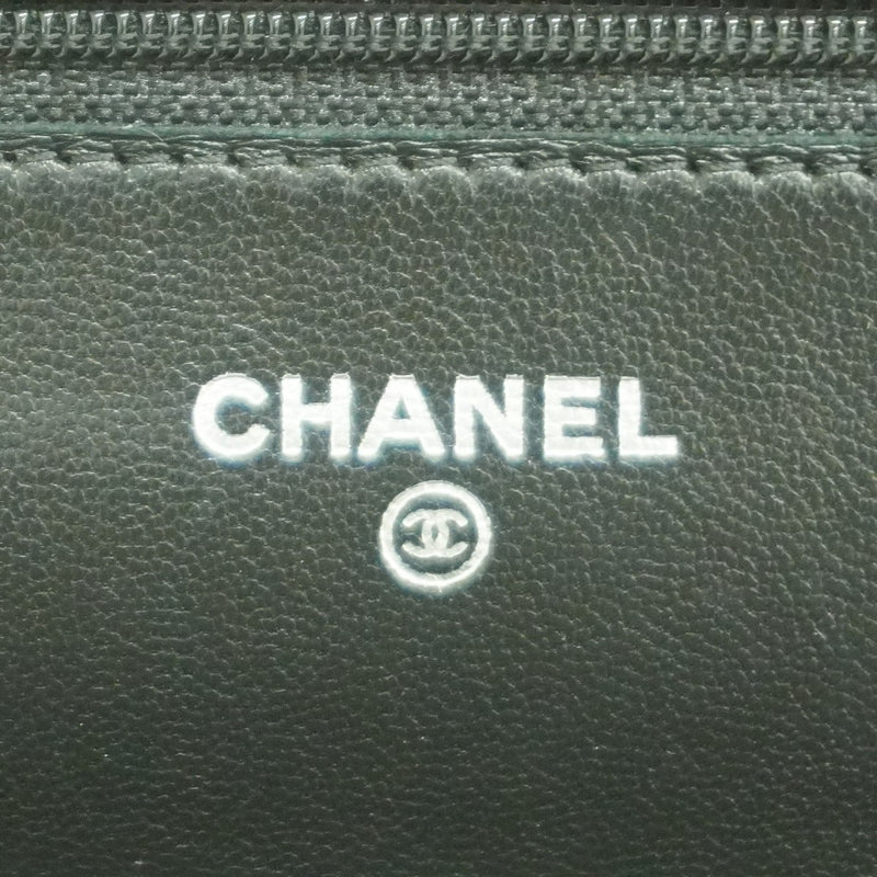 【6gd4731-k】シャネル ショルダーバッグ カメリア チェーンショルダー ラムスキン ブラック シルバー金具【中古】レディース
