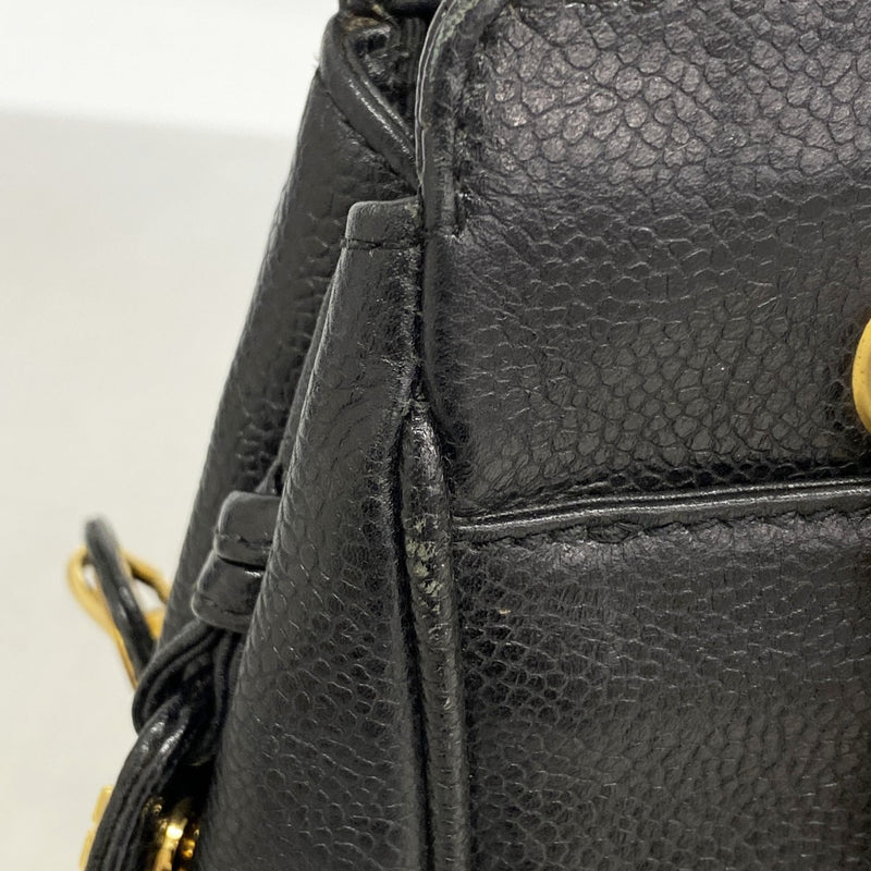 【6gd4734-k】シャネル ショルダーバッグ トリプルココ キャビアスキン ブラック ゴールド金具【中古】レディース