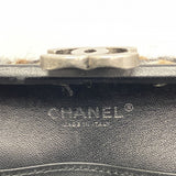 【6gd4736-k】シャネル ショルダーバッグ チェーンショルダー ツイード ブラック ブラウン シルバー金具【中古】レディース