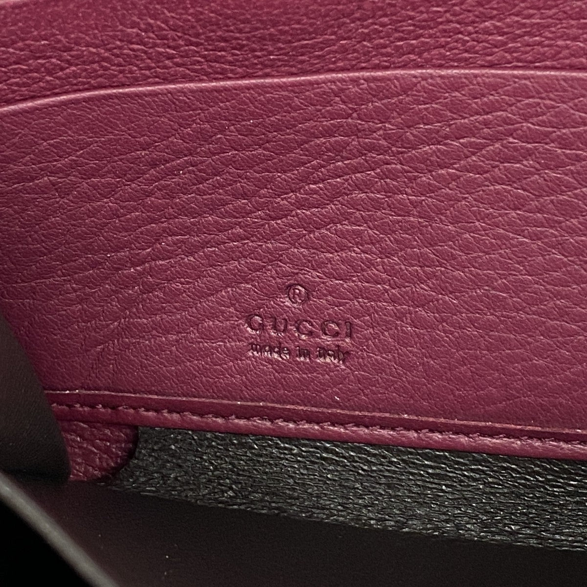 【6gd4739-k】グッチ 長財布 ソーホー 268500 レザー ボルドー シルバー金具【中古】レディース