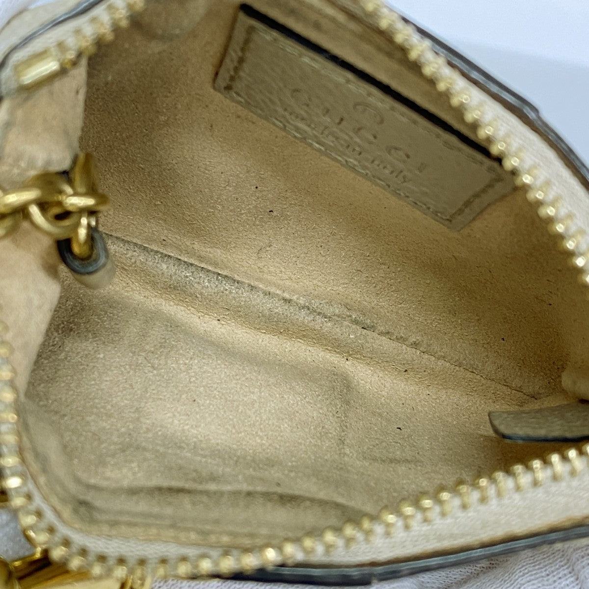 【6gd4741-k】グッチ コインケース オフィディア 671722 PVC ベージュ ゴールド金具【中古】メンズ レディース ユニセックス