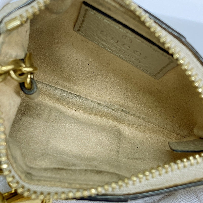 【6gd4741-k】グッチ コインケース オフィディア 671722 PVC ベージュ ゴールド金具【中古】メンズ レディース ユニセックス