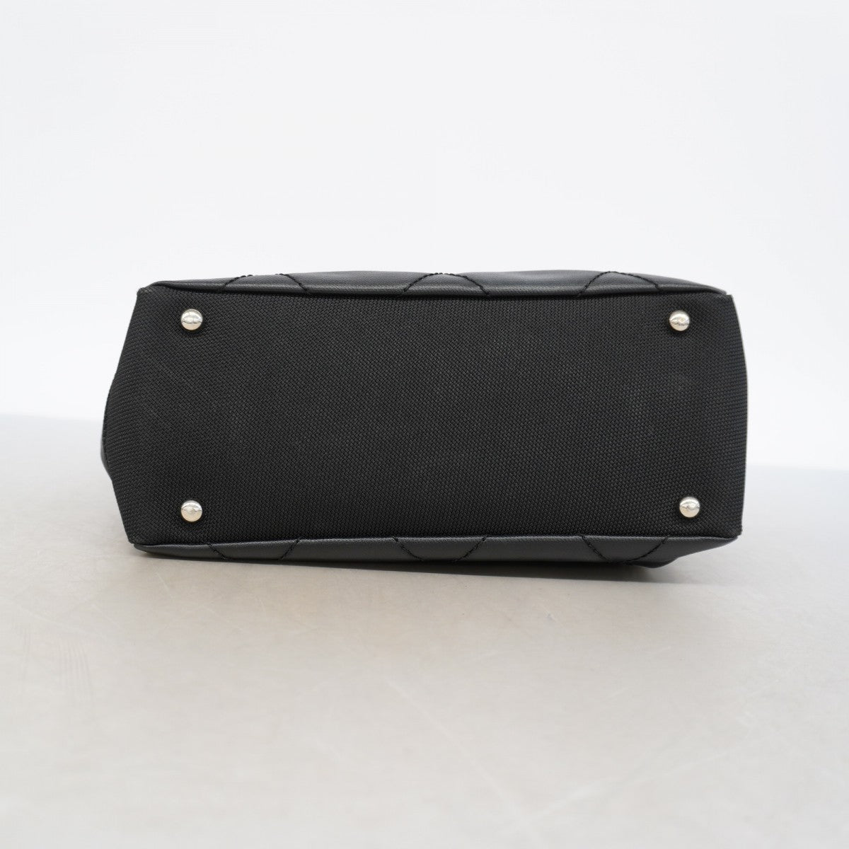 【6gd4745-k】シャネル トートバッグ パリビアリッツ キャンバス ブラック シルバー金具【中古】レディース