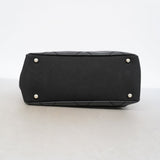 【6gd4745-k】シャネル トートバッグ パリビアリッツ キャンバス ブラック シルバー金具【中古】レディース