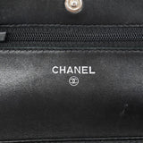 【6gd4747-k】シャネル ショルダーウォレット マトラッセ チェーンショルダー ラムスキン ブラック シルバー金具【中古】レディース