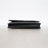 【6gd4747-k】シャネル ショルダーウォレット マトラッセ チェーンショルダー ラムスキン ブラック シルバー金具【中古】レディース