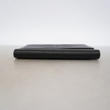 【6gd4748-k】シャネル 三つ折り財布 キャビアスキン ブラック ゴールド金具【中古】レディース