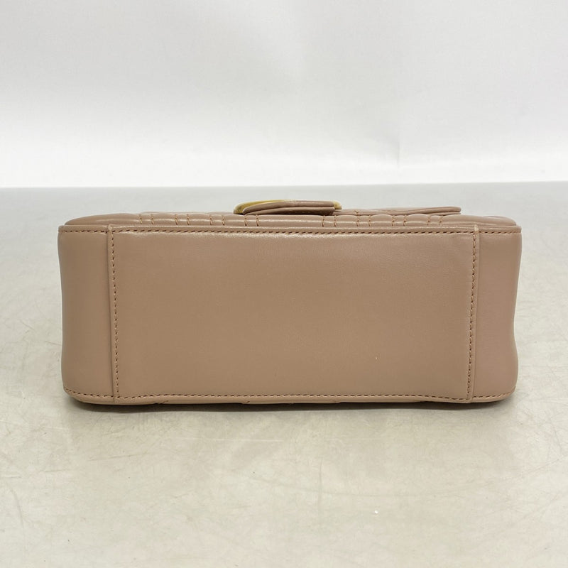 【6gd4754-k】グッチ ハンドバッグ GGマーモント 547260 レザー ブラウン ゴールド金具 2wayバッグ【中古】レディース