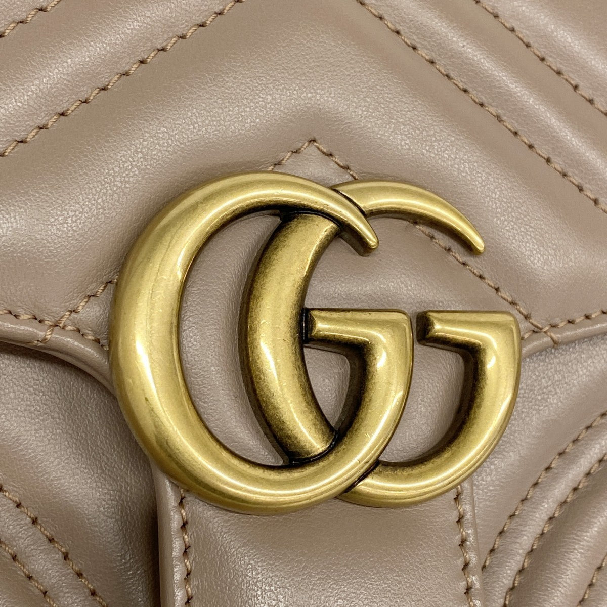 【6gd4754-k】グッチ ハンドバッグ GGマーモント 547260 レザー ブラウン ゴールド金具 2wayバッグ【中古】レディース