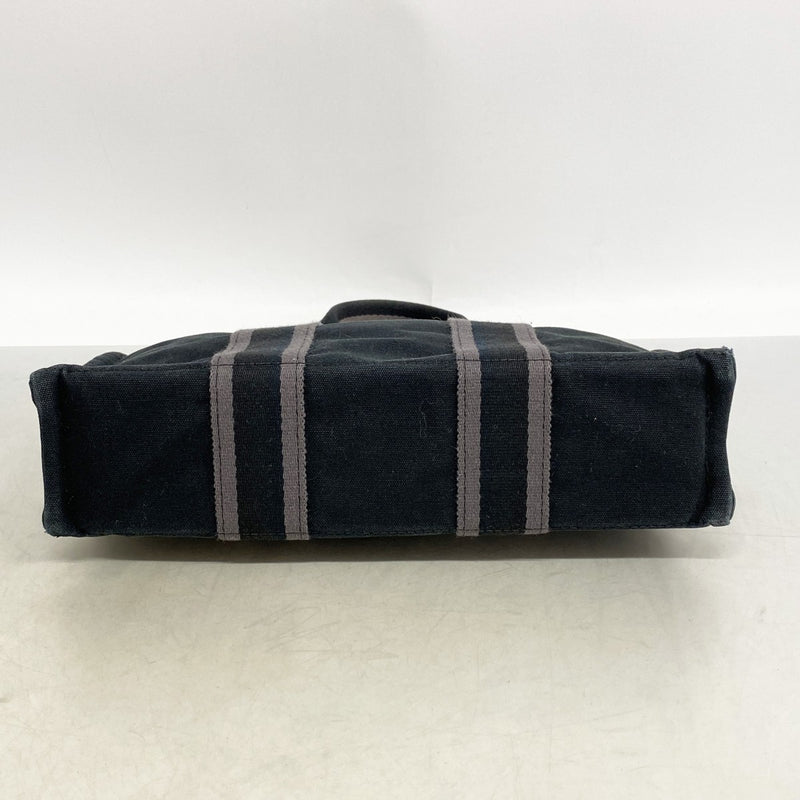 【6gd4763-k】エルメス トートバッグ フールトゥPM キャンバス ブラック シルバー金具【中古】レディース