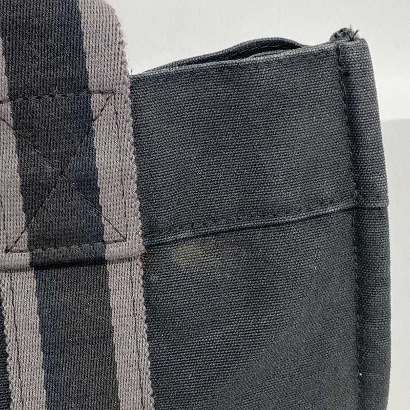 【6gd4763-k】エルメス トートバッグ フールトゥPM キャンバス ブラック シルバー金具【中古】レディース