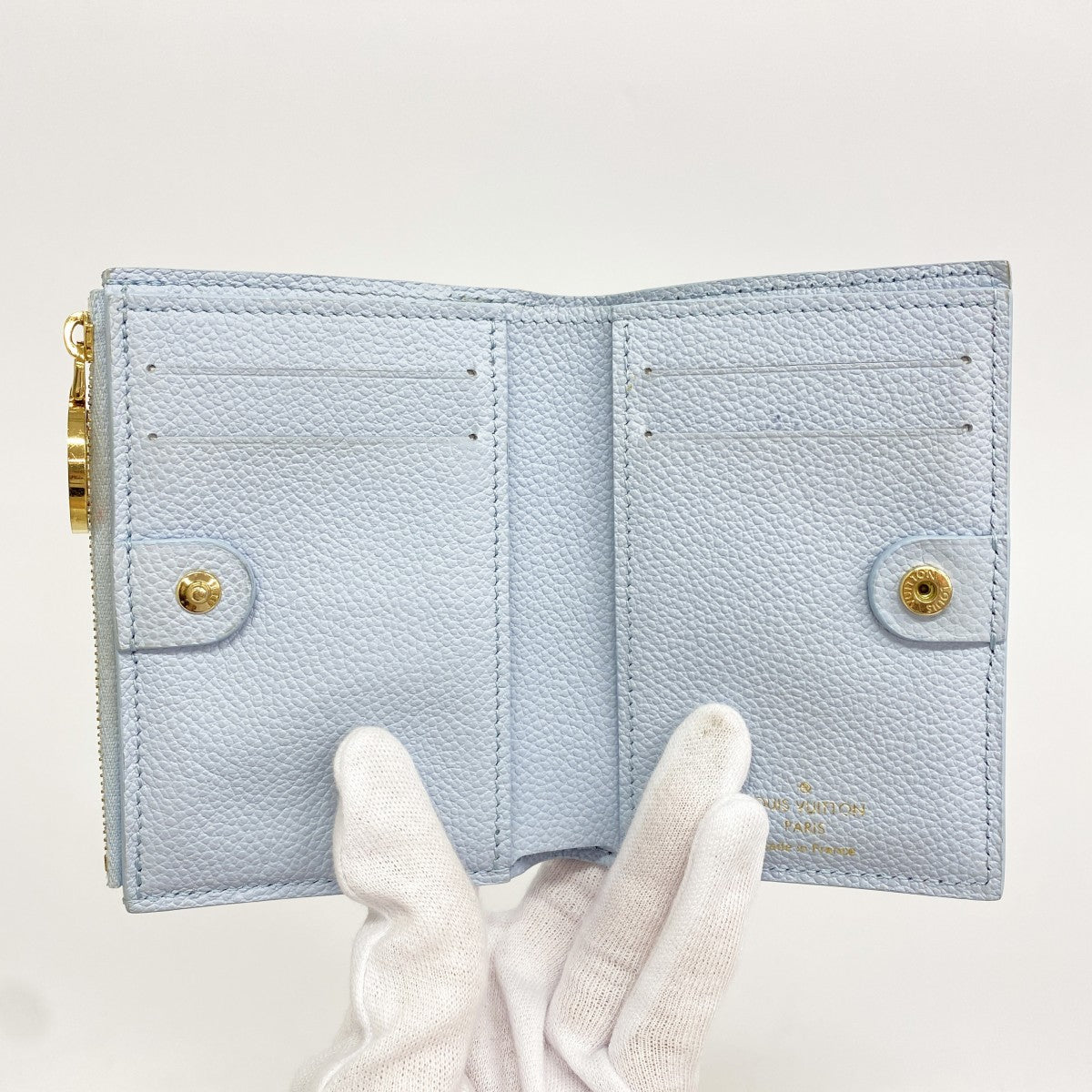 【6gd4771-k】ルイヴィトン 財布 モノグラム・アンプラント ポルトフォイユリサ M83587 ブルーオランプ【中古】レディース