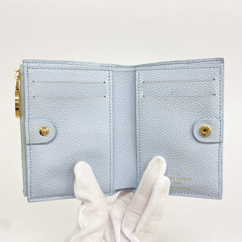 【6gd4771-k】ルイヴィトン 財布 モノグラム・アンプラント ポルトフォイユリサ M83587 ブルーオランプ【中古】レディース