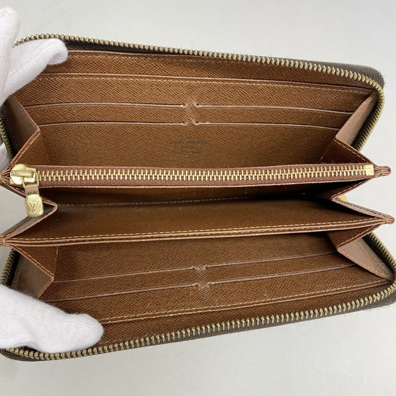 【6gd4773】ルイヴィトン 長財布 モノグラム ジッピーウォレット M60017 ブラウン【中古】メンズ レディース ユニセックス