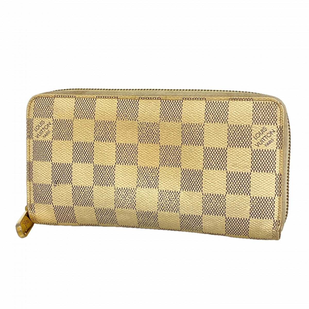 【6gd4779】ルイヴィトン 長財布 ダミエ・アズール ジッピーウォレット N60019 ホワイト【中古】レディース