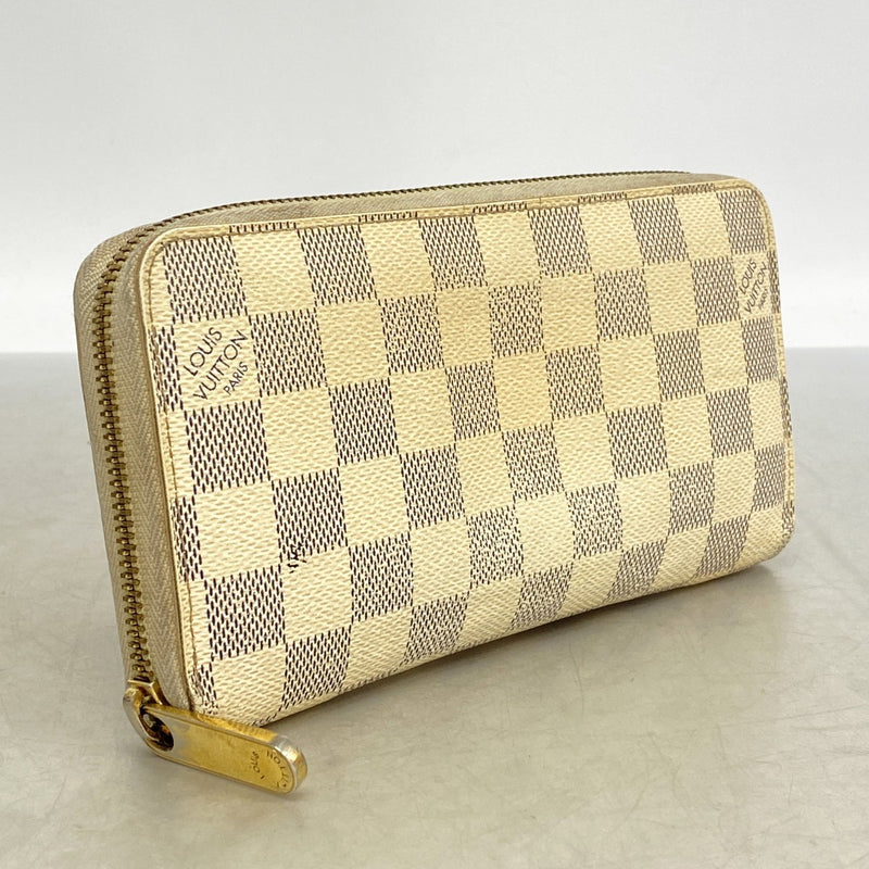 【6gd4779】ルイヴィトン 長財布 ダミエ・アズール ジッピーウォレット N60019 ホワイト【中古】レディース